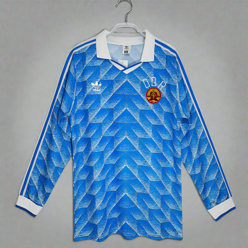 East Germany 1988 Blue Away Long Sleeve Shirt